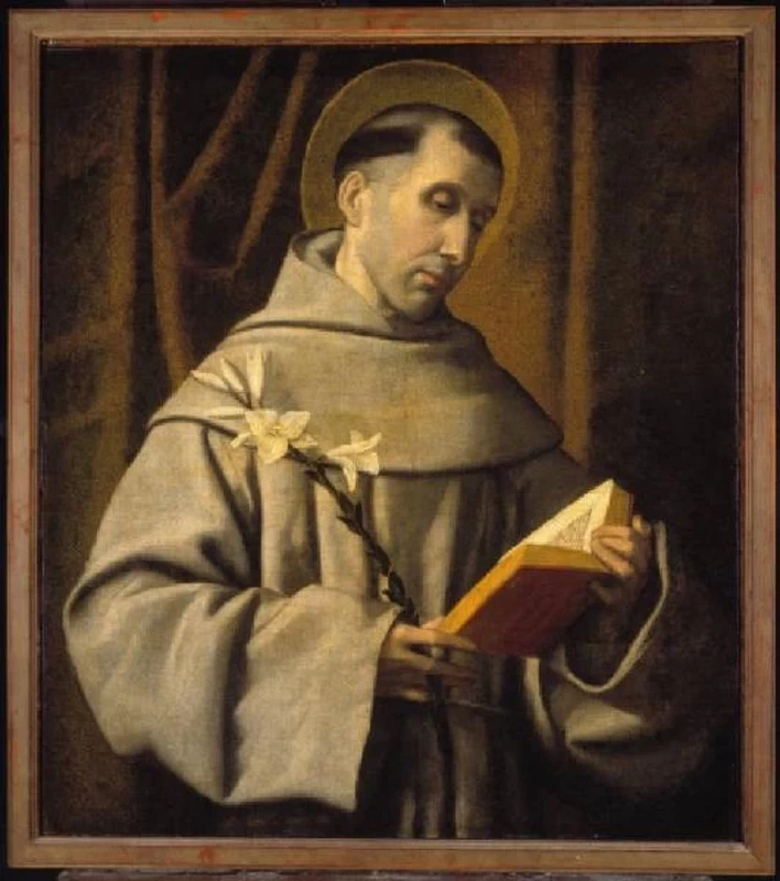 50-Alessandro Bonvicino-Moretto-Sant'Antonio da Padova. Pinacoteca del Castello Sforzesco, Milano
